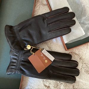 Loro Piana mens leather gloves